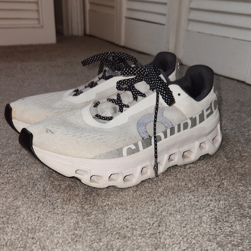 White and Gray Cloudtec Sneakers 9.5